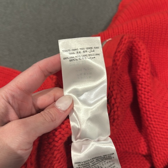 Alexander McQueen red elbow zip high low wool sweater 2018 - Picture 3 of 16